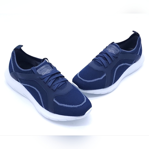 Good Man Brand GMB Knit Trainer Sky Captain Blue Men’s Italian Sneaker Size 12 - Picture 10 of 10